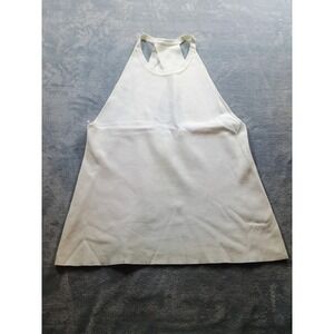 Ellison Womens White Large Cross Back Halter Top